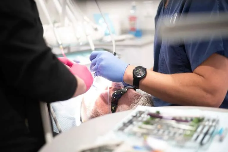 IV sedation supplies prepared in a treatment room