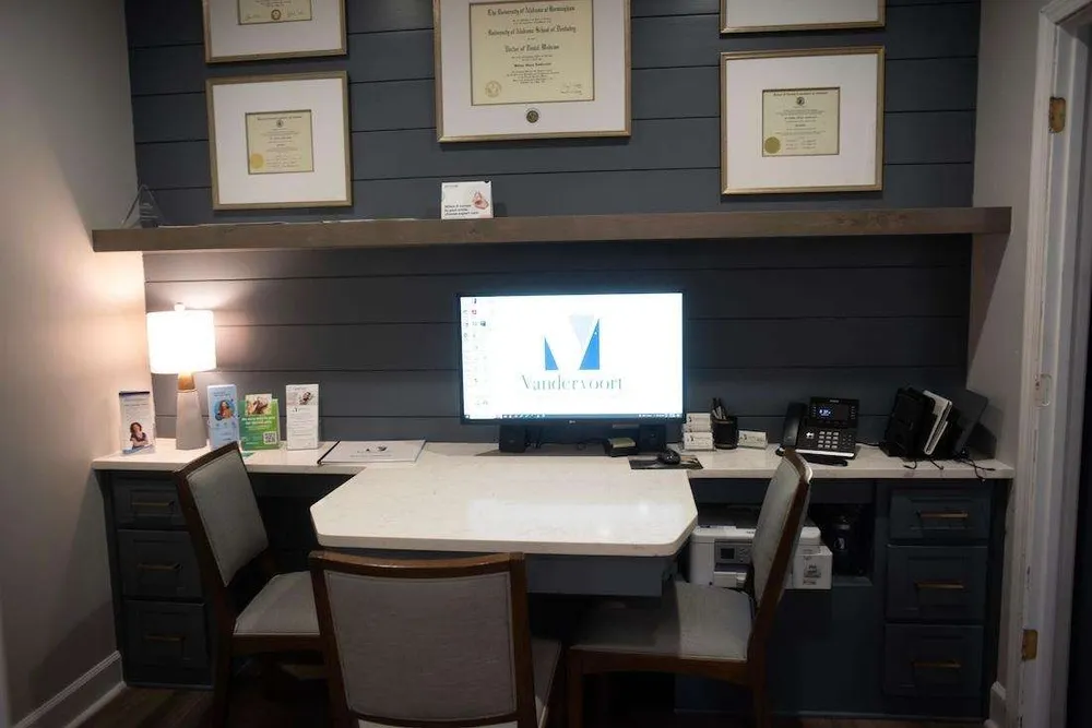 Front desk and check-in area